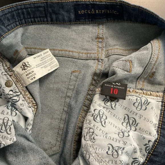 Rock & Republic women's denim jeans in the Berlin style, Skinny size 10 - Picture 7 of 7